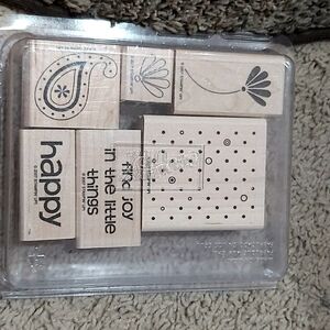■NEW!RETIRED! SCRAPBOOK STAMP SET/POLKA DOTS&PAISLEY* So Very*